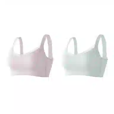 欧迪芬 裸感无痕冰丝轻薄透气亲肤柔软软支撑大胸显小上托聚拢防下垂收副乳夏季冰凉感两件装文胸 女款