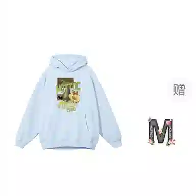 棉购 复古水果油画连帽上衣美式宽松加绒加厚秋冬长袖学院街头风卫衣 男女同款