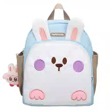 醇龙 幼儿园书包便携童趣宝宝背包卡通可爱小兔子 尼龙 双肩包 儿童款 白色/蓝色/紫色/粉色/黄色