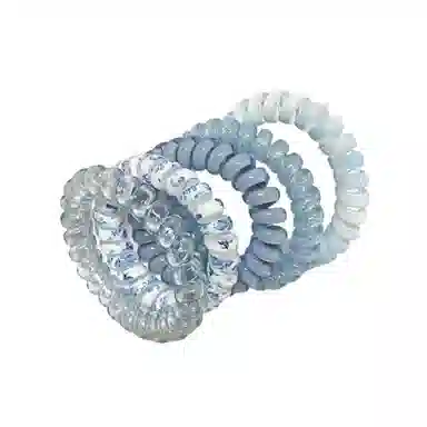 希铃 海盐薄荷蓝组合款电话圈高弹力 树脂 发圈 女款