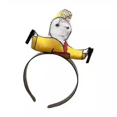 欧洛伊 趣味搞怪发箍皇上膜拜龙图 聚会装饰头箍