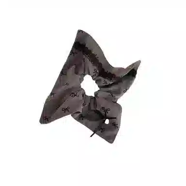 希铃 格雷系蝴蝶结印花#好运 布艺 发圈 女款