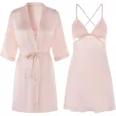 潞优野 带胸垫纯欲风舒适亲肤睡衣套装 女款