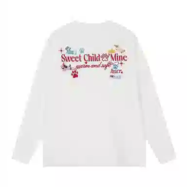 HARSH AND CRUEL Embroidered Puppy Long Sleeve T-Shirt