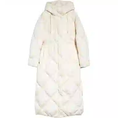 WEEKEND MaxMara Quilted Hoodie Cotton Jacket White