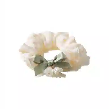 【铃兰花蝴蝶结】 攸委 奶呼呼大肠发圈女森系仙美少女高级感网红气质#好运 锦纶 扎头发绳橡皮筋头绳头饰 女款