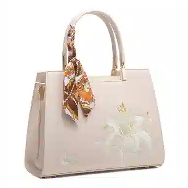 老人头 新中式大气国风刺绣优雅知性单肩斜挎包 合成革 手提包 常规 女款 多色