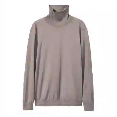 丹宁哲学 重磅高领纯色修身型套头针织衫 男款