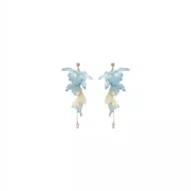 希遇 简雅 新中式国潮 轻奢气质高级感甜美小众法式优雅设计感 日常经典百搭首饰#好运 合金 耳环 女款