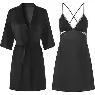 潞优野 带胸垫纯欲风舒适亲肤睡衣套装 女款