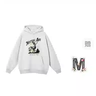 棉购 美式复古连帽宽松连帽春秋上衣街头学院风原创百搭基础款潮流时尚加绒保暖卫衣男 女款