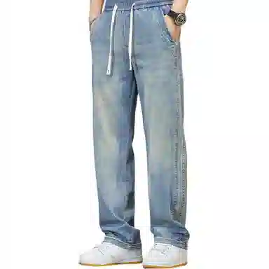 金盾 夏季凉感宽松长裤牛仔裤 男款