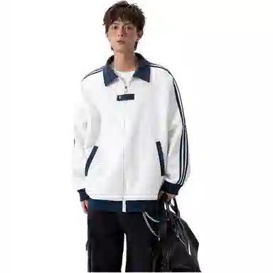 悍戈 美式重磅潮流拼接撞色大码情侣棒球服休闲时尚卫衣 男女同款