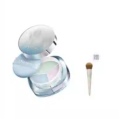 蒂洛薇 冰川定妆控油水散粉蜜粉三色 自然防水彩妆持久不晕染不脱妆清透素颜不卡粉定妆