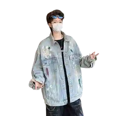 MARTHENAUT Vintage Painted Denim Jacket