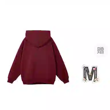 棉购 连帽重磅潮流美式上衣宽松慵懒学院风创意图案加绒加厚保暖秋冬卫衣 男女同款