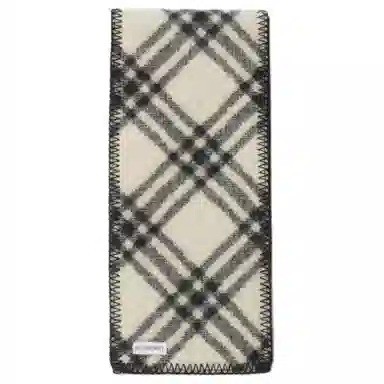 Burberry Wool Embroidered Scarf Black