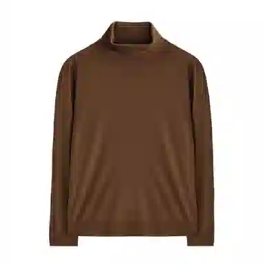 丹宁哲学 重磅高领纯色修身型套头针织衫 男款