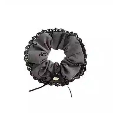 希铃 格雷系蝴蝶结印花#好运 布艺 发圈 女款