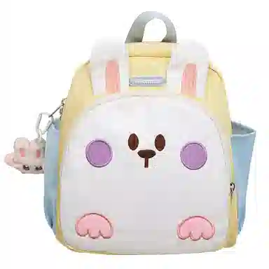 醇龙 幼儿园书包便携童趣宝宝背包卡通可爱小兔子 尼龙 双肩包 儿童款 白色/蓝色/紫色/粉色/黄色