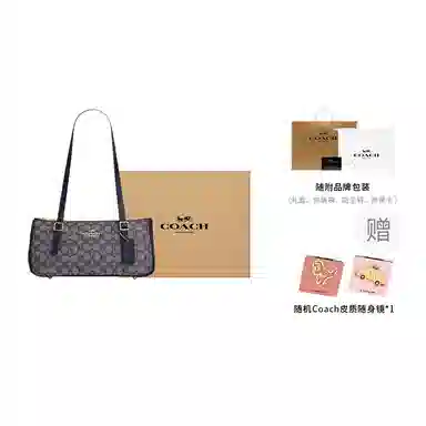 COACH Asher 34 Large Shoulder Bag Blue Gray