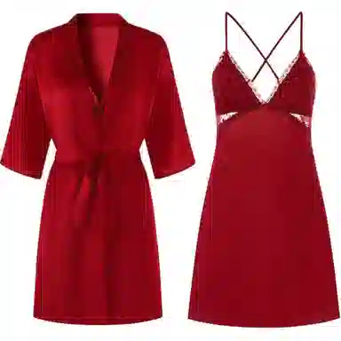 潞优野 带胸垫纯欲风舒适亲肤睡衣套装 女款