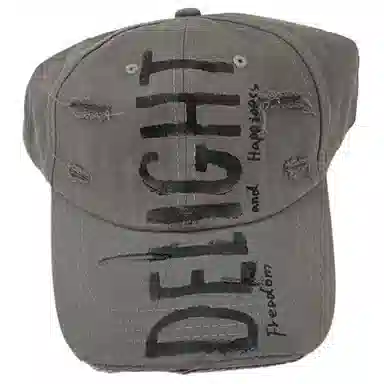 浪莎 时尚涂鸦字母破洞潮流风 棉 鸭舌帽 男女同款情侣款