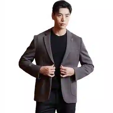 古鲨 商务简约老钱风休闲长袖西装 男款