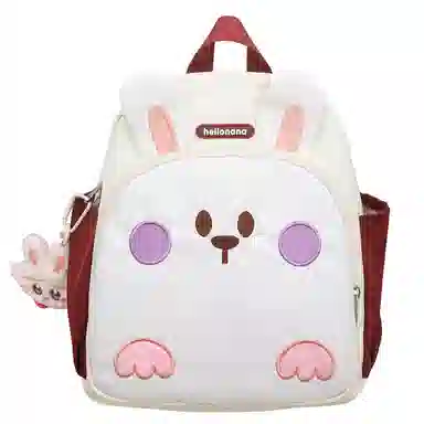 醇龙 幼儿园书包便携童趣宝宝背包卡通可爱小兔子 尼龙 双肩包 儿童款 白色/蓝色/紫色/粉色/黄色