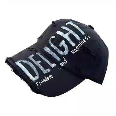 浪莎 时尚涂鸦字母破洞潮流风 棉 鸭舌帽 男女同款情侣款