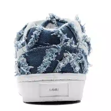 兰缪 闪电系列 随性风经典百搭潮流 轻便厚底增高 小众设计面包鞋 破碎流苏 青春学院风 时尚情侣款  减震耐磨透气 低帮 板鞋 男女同款