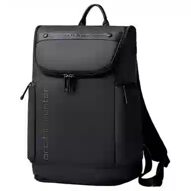 北极猎人 经典休闲潮流百搭短途出差 牛津布 双肩包 男款 黑色