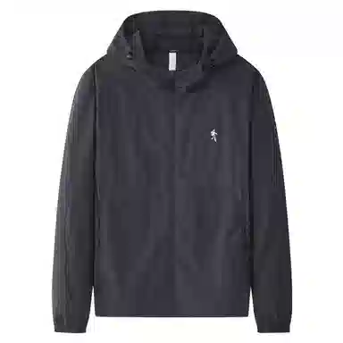 与狼共舞 速干抗皱时尚连帽舒适透气户外防水防紫外线轻薄防晒服 男款