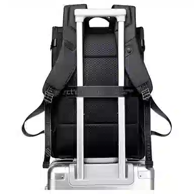 北极猎人 经典休闲潮流百搭短途出差 牛津布 双肩包 男款 黑色