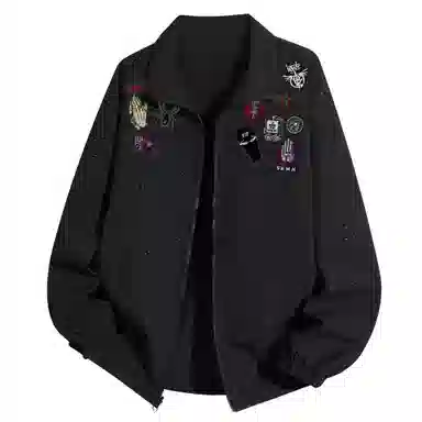 s.k. manor hill Vintage Graffiti Coach Jacket