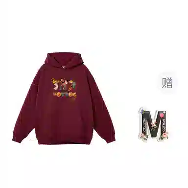 棉购 美式潮流连帽秋冬季设计感印花大码宽松重磅上衣卫衣 男女同款