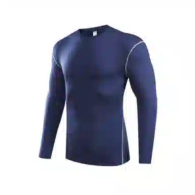 左岸 夏季薄款时尚紧身长袖衫运动速干衣篮球足球跑步训练休闲打底衫健身房百搭上衣修身中腰显瘦健身衣 男款