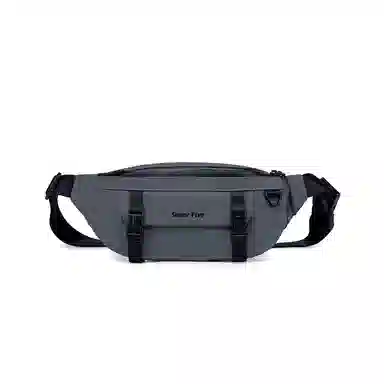 北极猎人 潮流港风 涤纶 胸包 常规 男女同款情侣款 黑色/米白/橙色/灰色