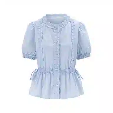 THREE French Court Style Ruffle Collar Shirt