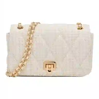 CHARLES&KEITH Tweed Chain Square Bag Small