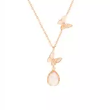 希遇 亿汐蝶恋 新中式国潮轻奢小众设计日常百搭 精致高级质感 时尚简约 温柔大方 #好运 玉髓 项链 男女同款情侣款