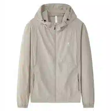 与狼共舞 速干抗皱时尚连帽舒适透气户外防水防紫外线轻薄防晒服 男款