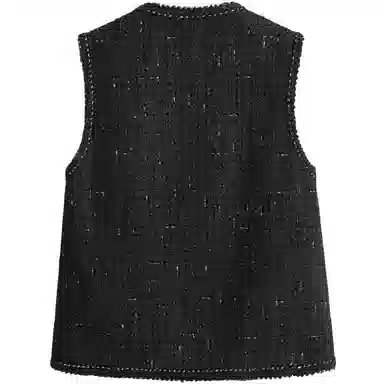 她池 合身适中圆领马甲 女款