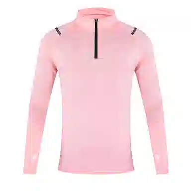 左岸 冰丝透气弹力立领半开胸拉链卫衣男士运动长袖日常通勤休闲紧身衣健身服女吸汗跑步上衣修身显瘦健身衣 男款