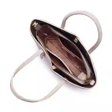 都宝路 精致简约大容量 合成革 水桶包斜挎包 中号 女款 杏色/粉色/米白/黑色