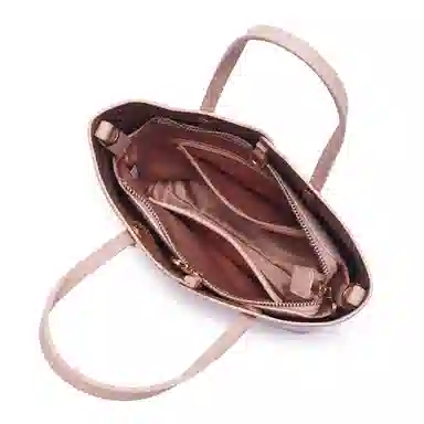 都宝路 精致简约大容量 合成革 水桶包斜挎包 中号 女款 杏色/粉色/米白/黑色