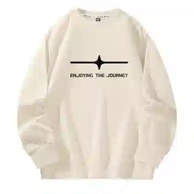 棉致 星光十字简约纯色复古休闲柔软抗皱舒适基础百搭美式街头宽松落肩套头圆领卫衣 男女同款