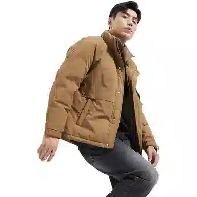 古鲨 潮流美拉德时尚立领长袖羽绒服 男款