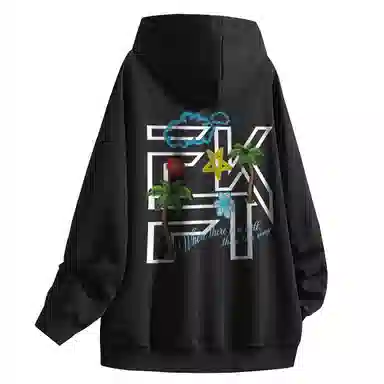 FKFT Letter Print Hoodie