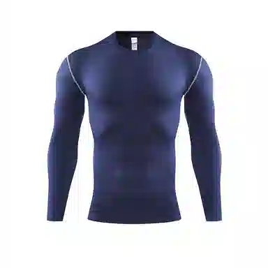 左岸 夏季薄款时尚紧身长袖衫运动速干衣篮球足球跑步训练休闲打底衫健身房百搭上衣修身中腰显瘦健身衣 男款